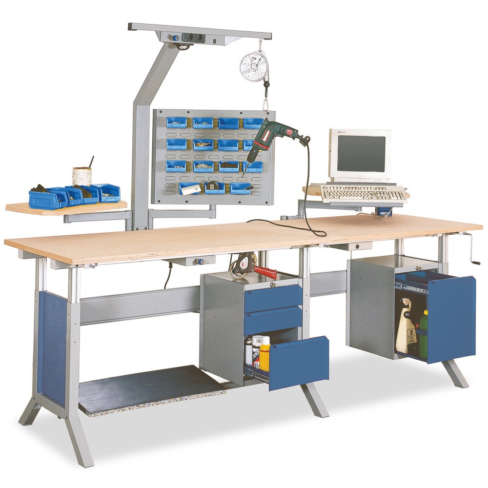 Produktabbildung: Aufbaugestell für Bedrunka+Hirth Arbeitsplatzsystem Basistisch, BxT 610 x 170 mm