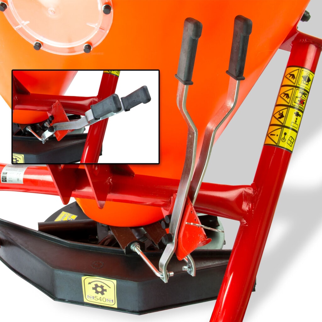 Düngerstreuer 300L Kat 1+2, mit Zapfwellenantrieb, Volumen 300 l, Streubreite 6-14 m Produktabbildung Nr. 2: Düngerstreuer 300L Kat 1+2, mit Zapfwellenantrieb, Volumen 300 l, Streubreite 6-14 m