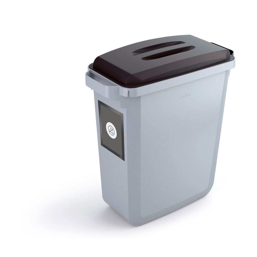Produktabbildung Nr. 7: DURABLE Abfallbehälter DURABIN® 60L mit Deckel + Info-Rahmen DURAFRAME®, schwarz