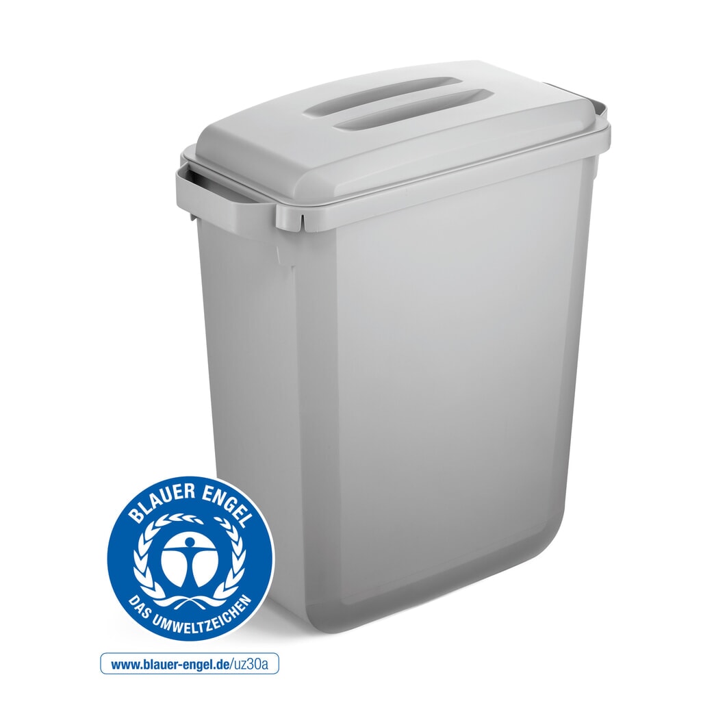 DURABLE Abfallbehälter DURABIN® ECO 60L mit Deckel, grau Produktabbildung Nr. 1: DURABLE Abfallbehälter DURABIN® ECO 60L mit Deckel, grau