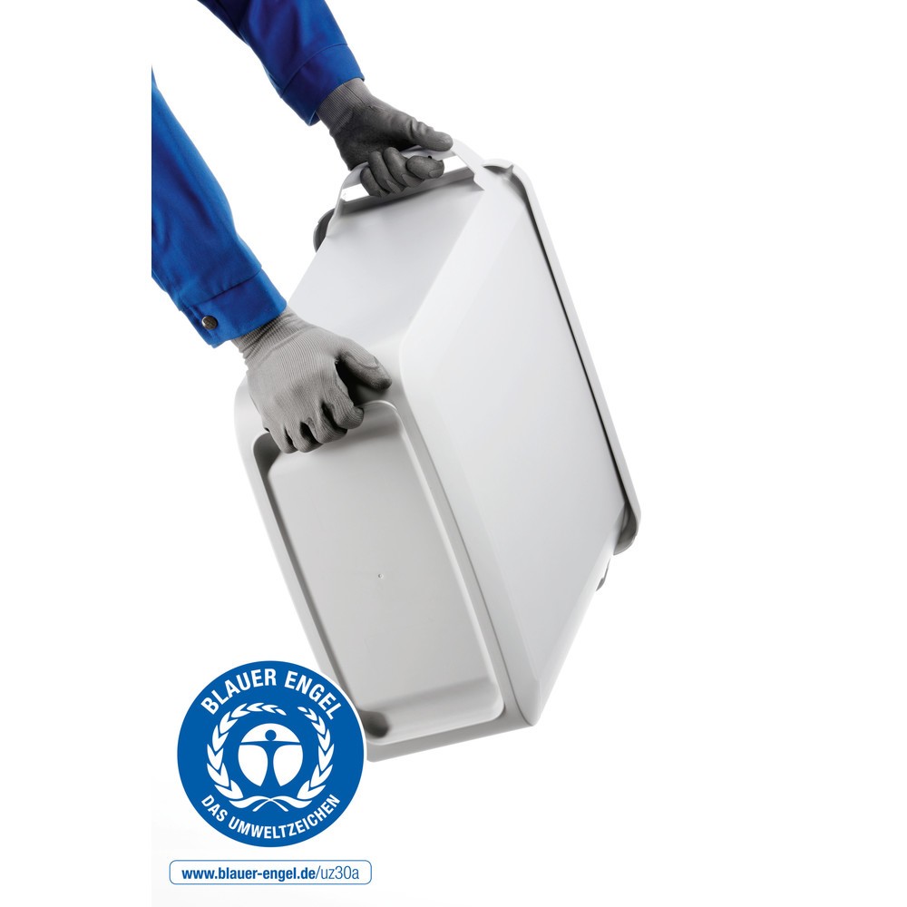 Produktabbildung Nr. 3: DURABLE Abfallbehälter DURABIN® ECO 60L mit Deckel + Info-Rahmen DURAFRAME®, grau
