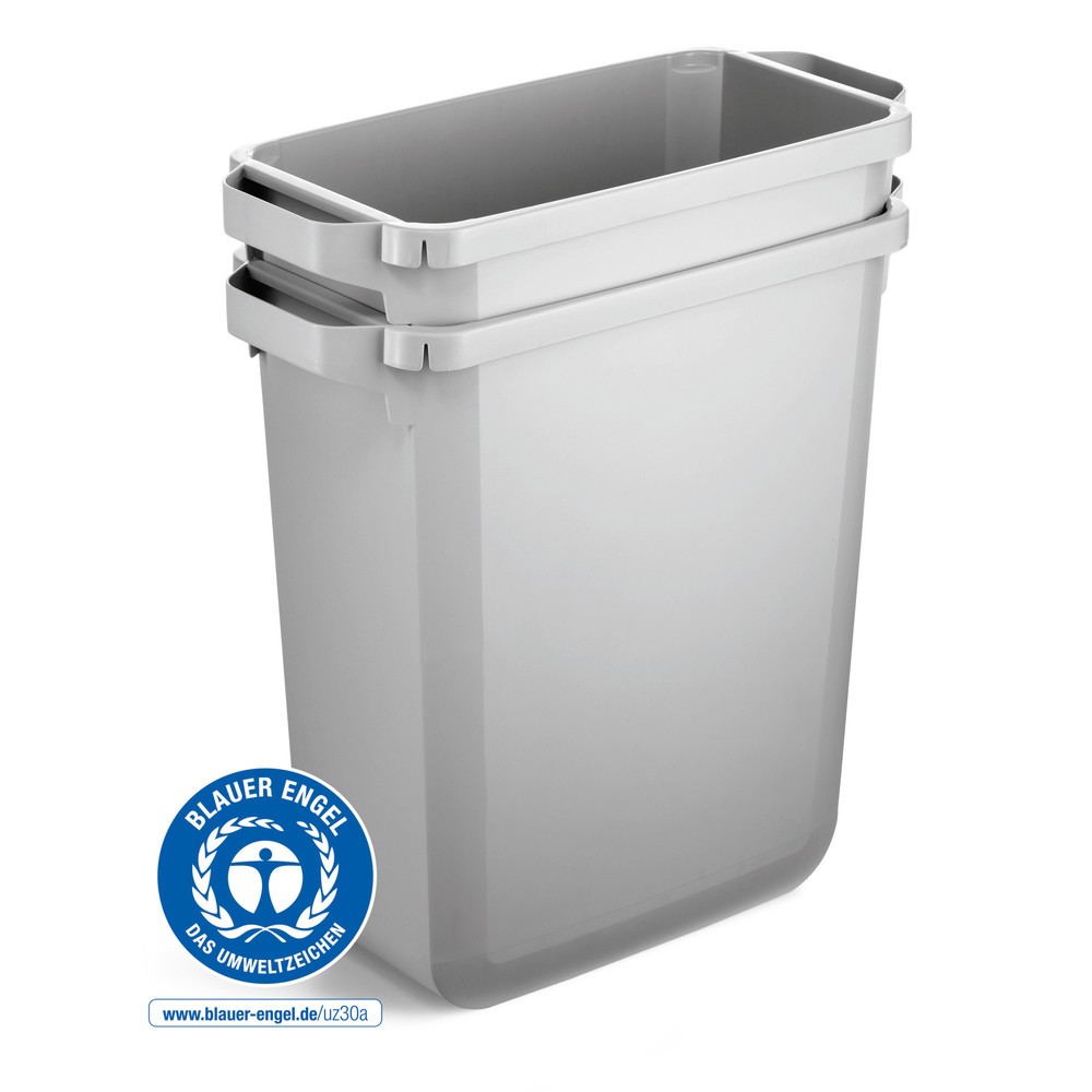 Produktabbildung Nr. 5: DURABLE Abfallbehälter DURABIN® ECO 60L mit Deckel + Info-Rahmen DURAFRAME®, grau