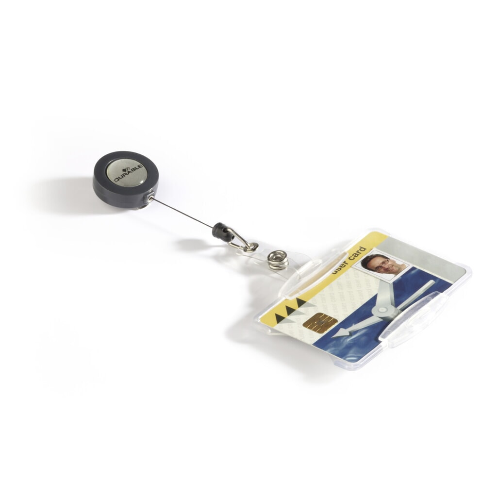 DURABLE AUSWEISHALTER MIT JOJO FÜR 1 BETRIEBS-/ SICHERHEITSAUSWEIS 60 Stück Produktabbildung: DURABLE AUSWEISHALTER MIT JOJO FÜR 1 BETRIEBS-/ SICHERHEITSAUSWEIS 60 Stück