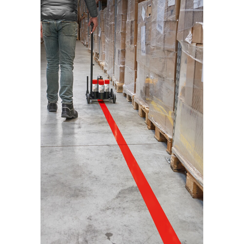 Produktabbildung Nr. 2: DURABLE Boden-Markierungsfarbe Spray DURALINE®, Innen und Außen, 750 ml, rot