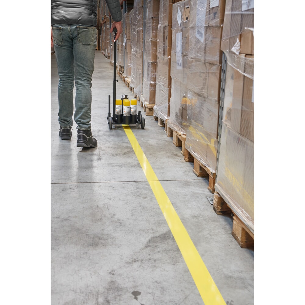 Produktabbildung Nr. 3: DURABLE Boden-Markierungsfarbe Spray DURALINE®, Innen und Außen, 750 ml, gelb