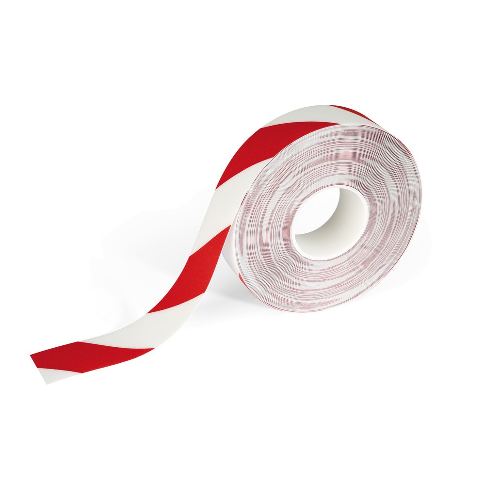 Produktabbildung: DURABLE Bodenmarkierungsband DURALINE® 50/07, rot/weiß