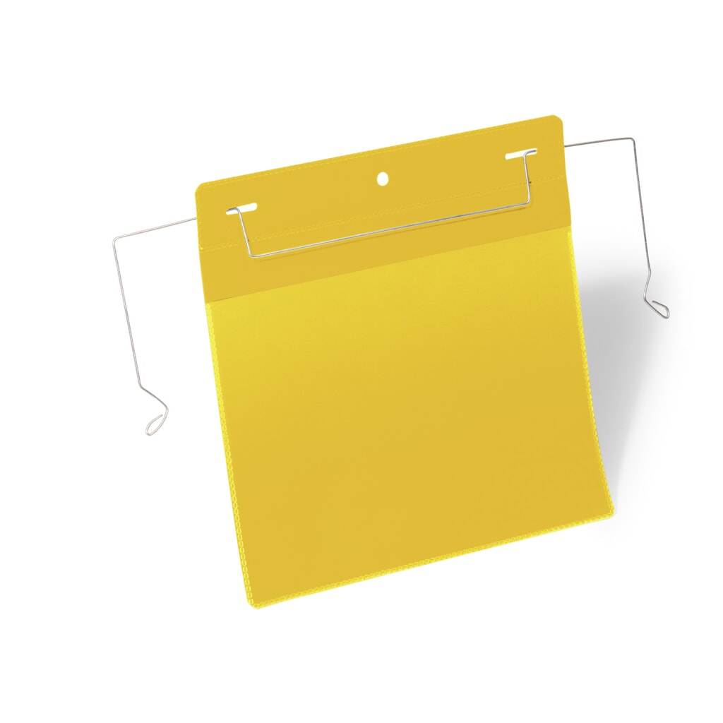 DURABLE Drahtbügeltasche A5 quer, gelb Produktabbildung: DURABLE Drahtbügeltasche A5 quer, gelb