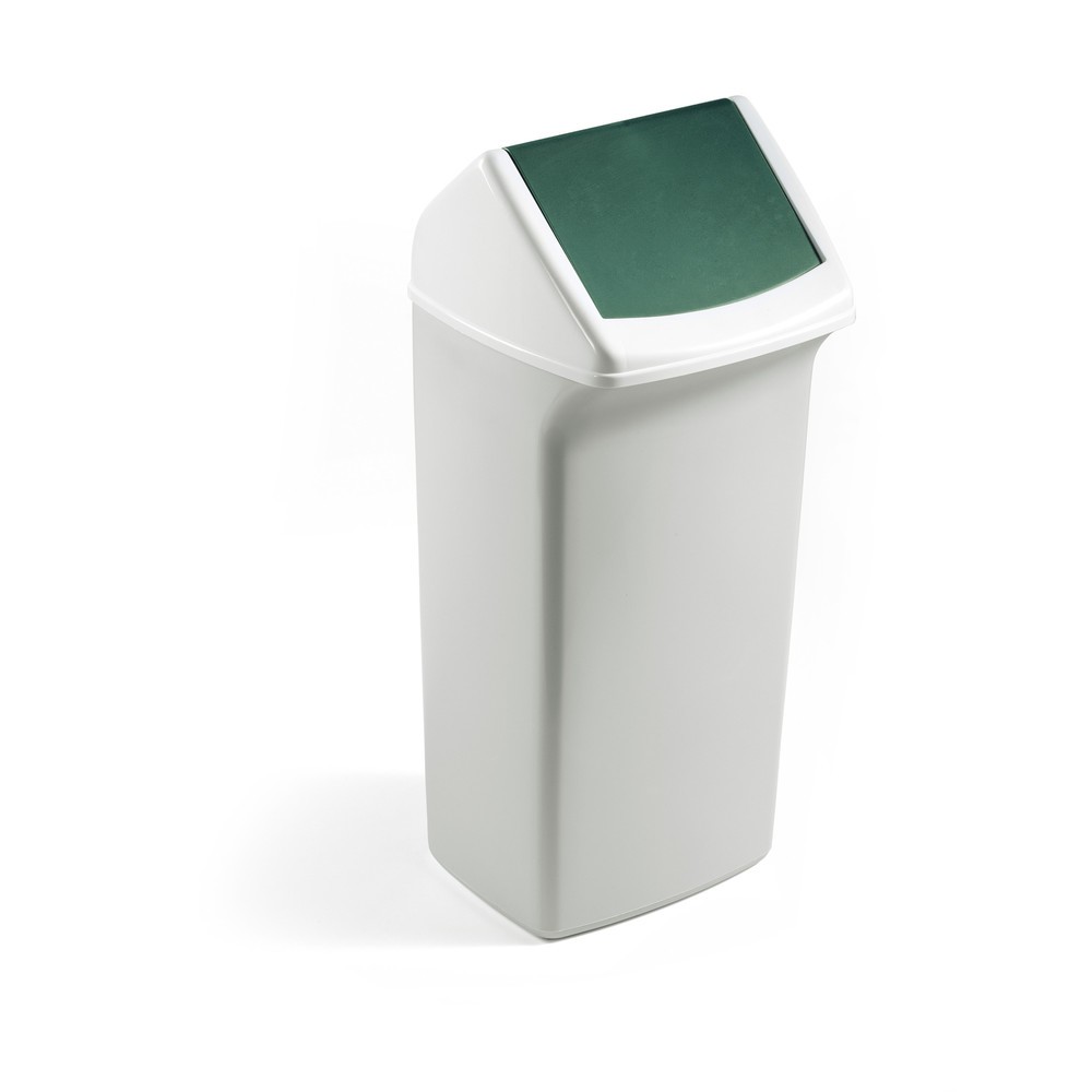 Produktabbildung: DURABLE Durable Abfallbehälter SQUARE 40l Weiß/Grün