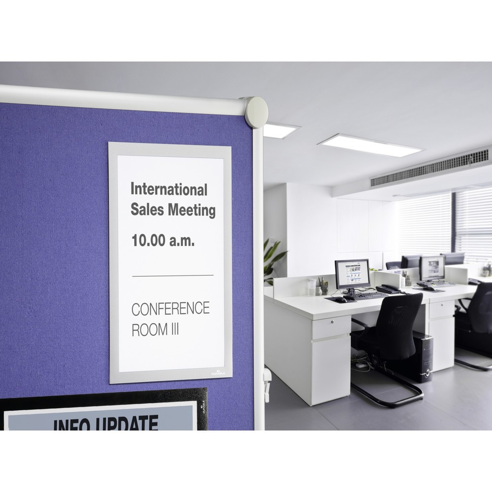 Produktabbildung Nr. 3: DURABLE Info-Rahmen DURAFRAME® GRIP A4, mit Klettstreifen und Magnetverschluss, silber