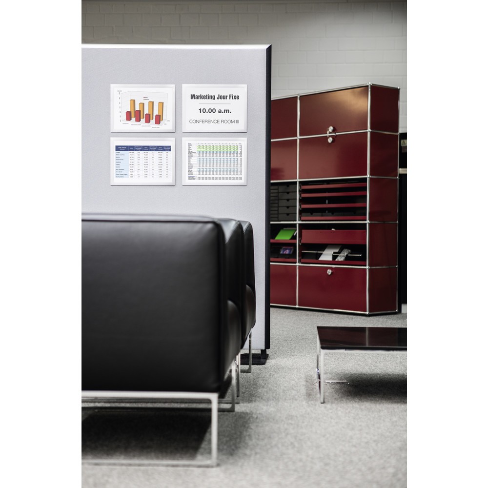 Produktabbildung Nr. 6: DURABLE Info-Rahmen DURAFRAME® GRIP A4, mit Klettstreifen und Magnetverschluss, silber