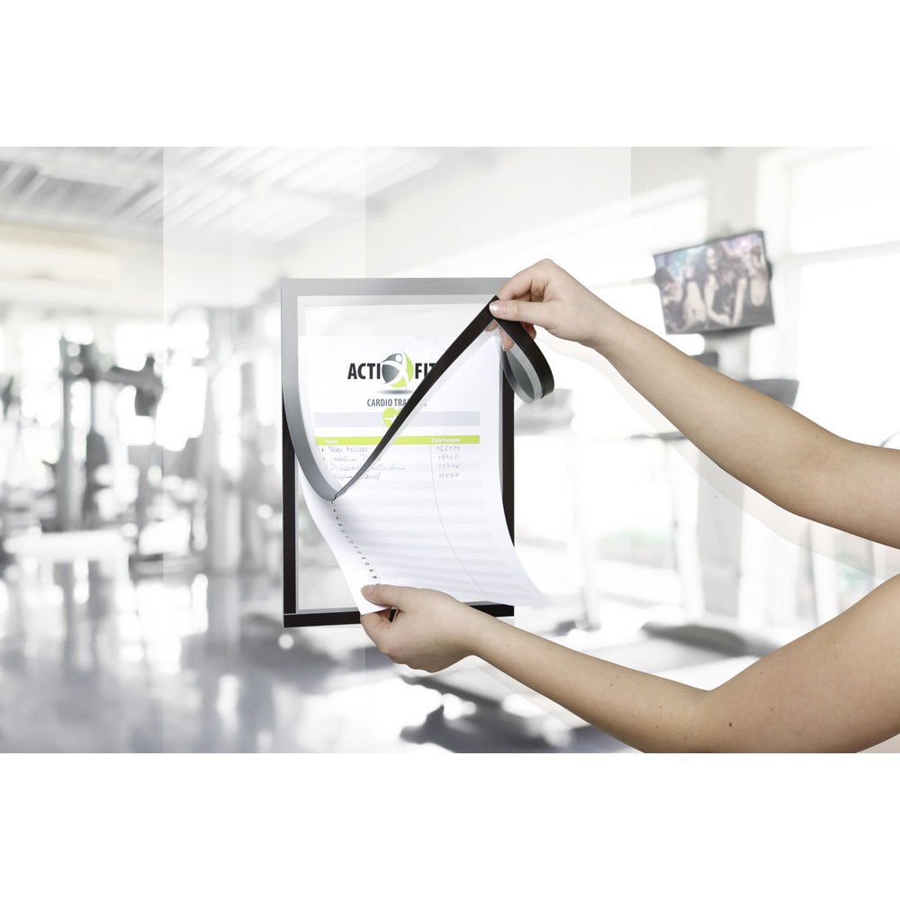 Produktabbildung Nr. 5: DURABLE Info-Rahmen DURAFRAME® NOTE A4, mit Magnetverschluss und Stifthalter, silber