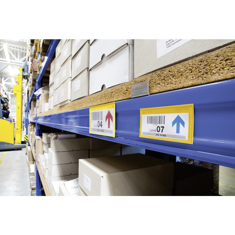 Produktabbildung Nr. 2: DURABLE Magnetische Etikettentasche 1/2 A5 quer, gelb