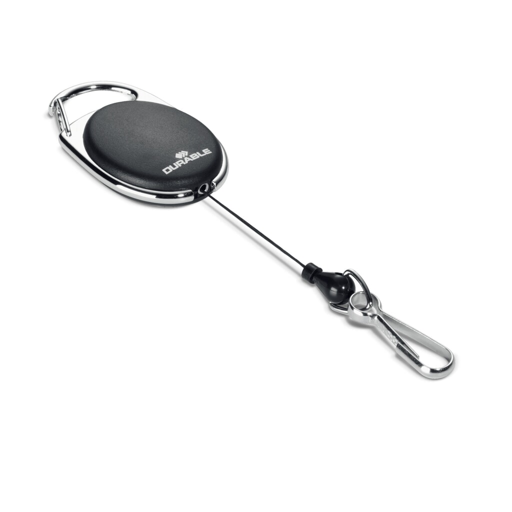 DURABLE JOJO STYLE MIT FEDERHAKEN 10 Stück, schwarz Produktabbildung: DURABLE JOJO STYLE MIT FEDERHAKEN 10 Stück, schwarz