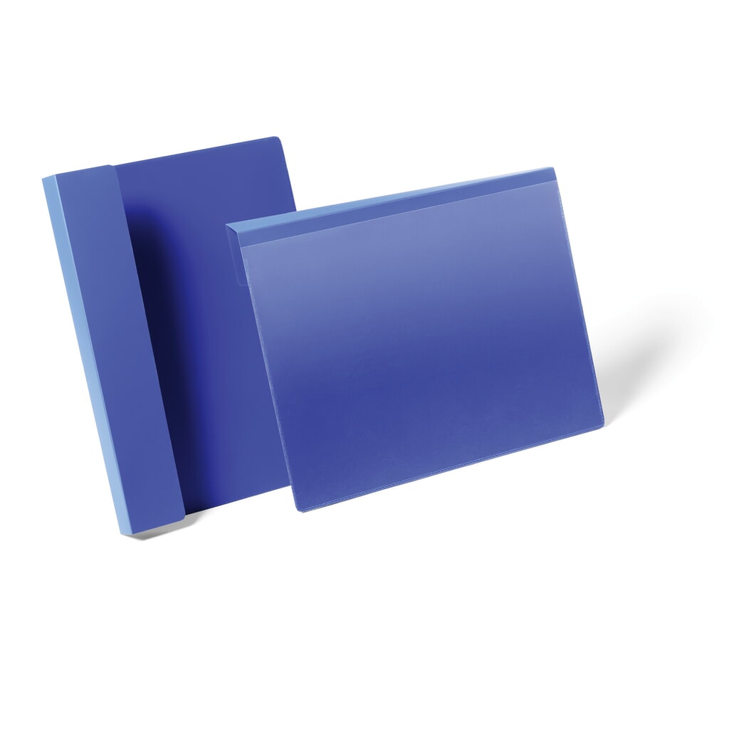 DURABLE Kennzeichnungstasche mit Falz A4 quer, blau Produktabbildung: DURABLE Kennzeichnungstasche mit Falz A4 quer, blau
