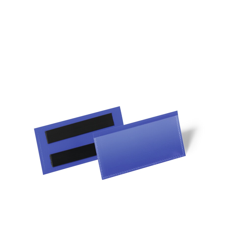 Produktabbildung: DURABLE Magnetische Etikettentasche 100 x 38 mm, blau