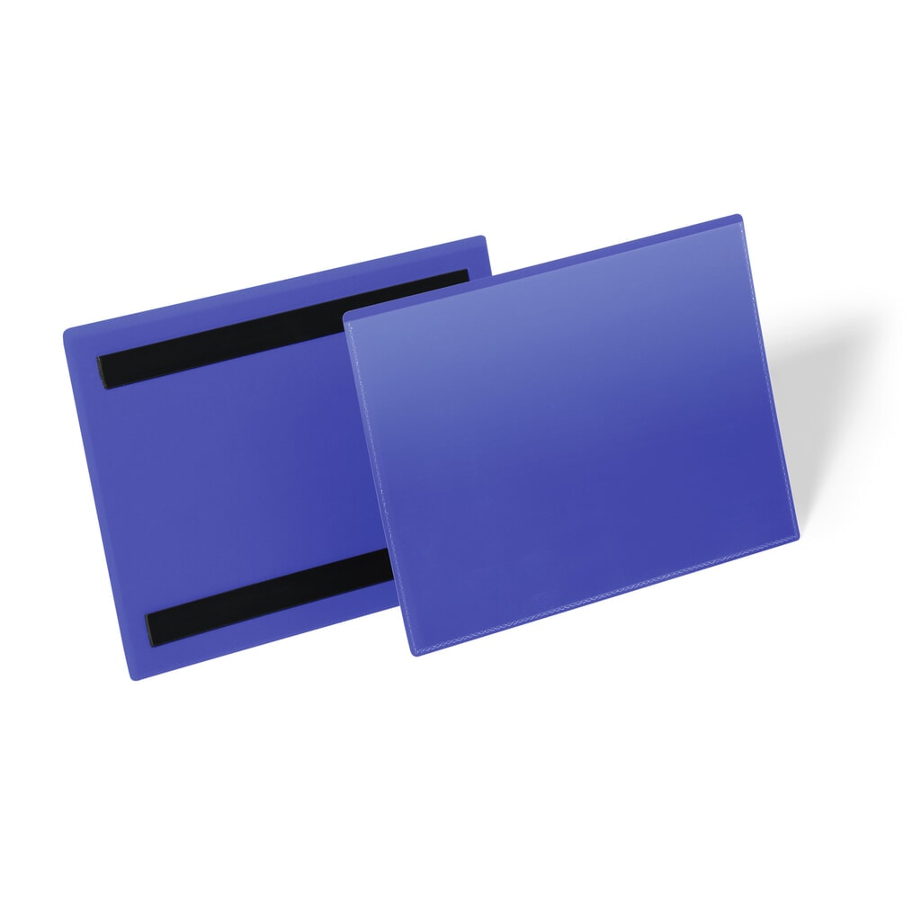 DURABLE Magnetische Kennzeichnungstasche A5 quer, dunkelblau Produktabbildung: DURABLE Magnetische Kennzeichnungstasche A5 quer, dunkelblau