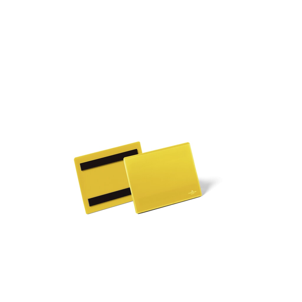 DURABLE Magnetische Kennzeichnungstasche A6 quer, gelb Produktabbildung: DURABLE Magnetische Kennzeichnungstasche A6 quer, gelb