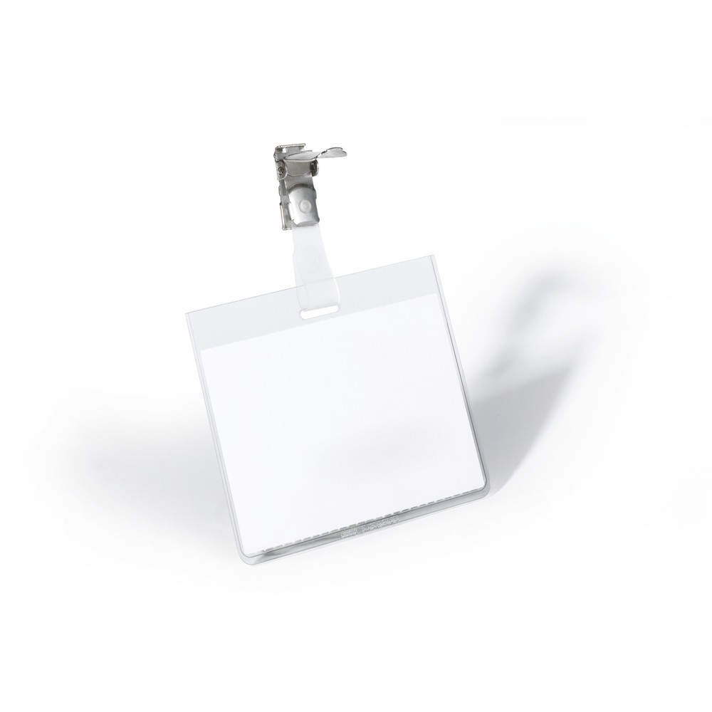 Produktabbildung: DURABLE Namensschild mit Clip 60 x 90 mm 100 Stück