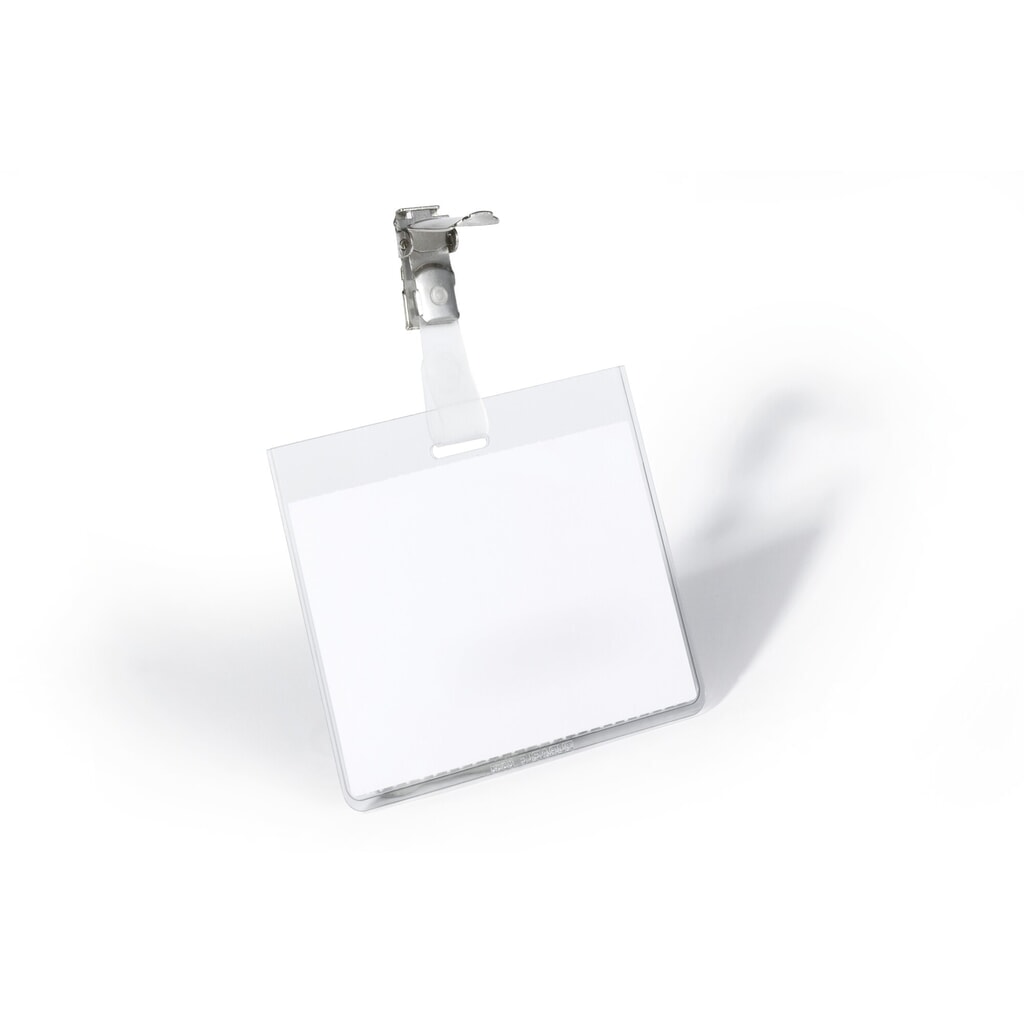Produktabbildung: DURABLE Namensschild mit Clip 60 x 90 mm 100 Stück