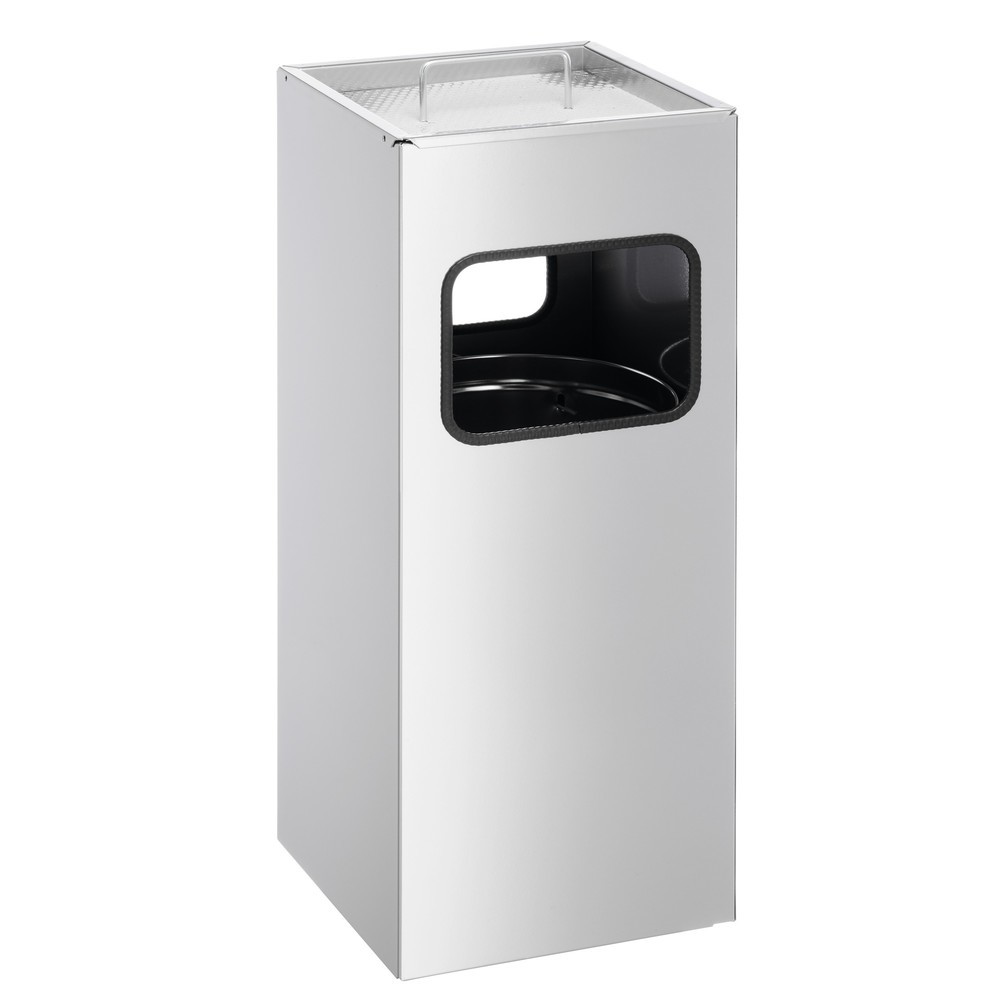 Produktabbildung Nr. 1: DURABLE Papierkorb Metall mit Ascher eckig, metallic silber