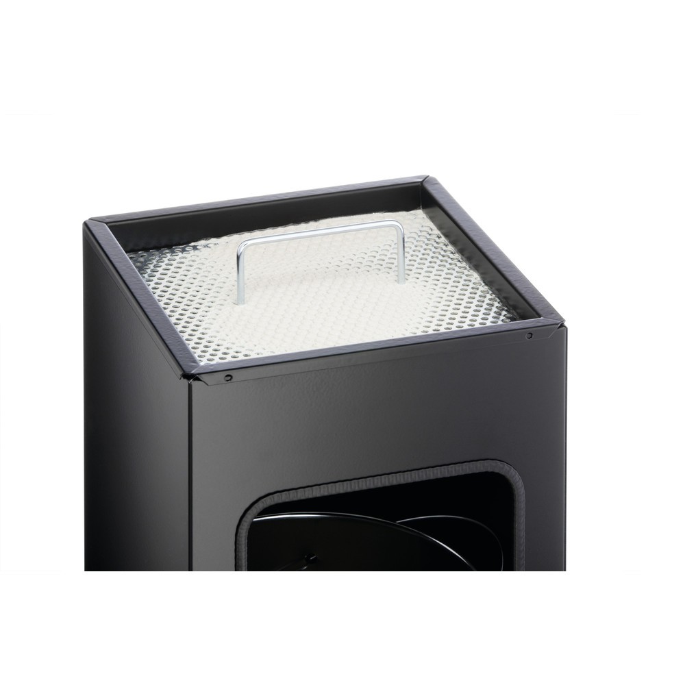 Produktabbildung Nr. 2: DURABLE Papierkorb Metall mit Ascher eckig, schwarz