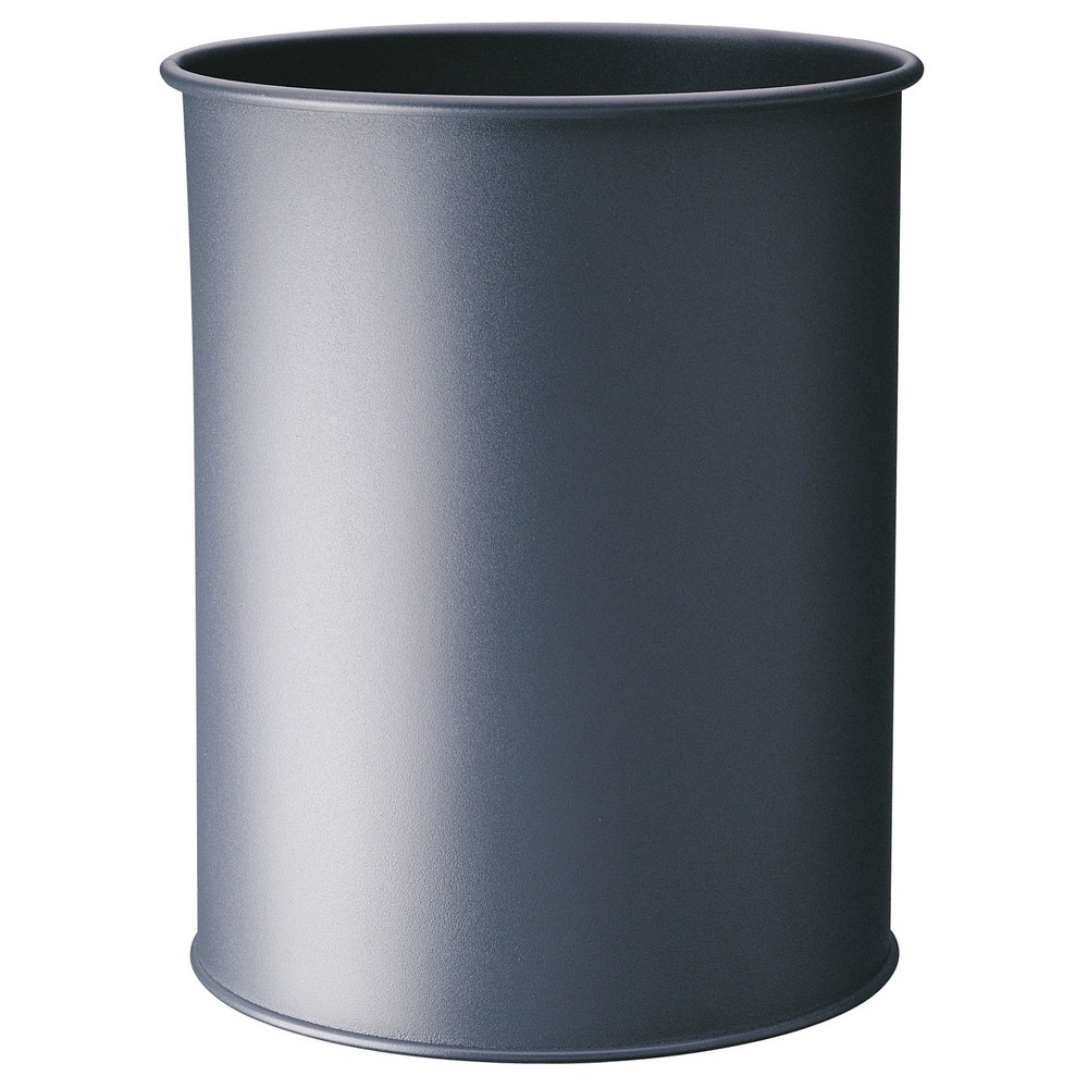 Produktabbildung: DURABLE Papierkorb Metall rund 15 5er SET, grau