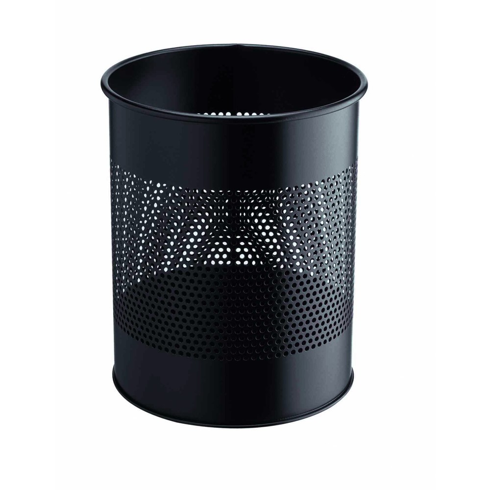 Produktabbildung: DURABLE Papierkorb Metall rund 15/P 165 mm 5er SET, schwarz