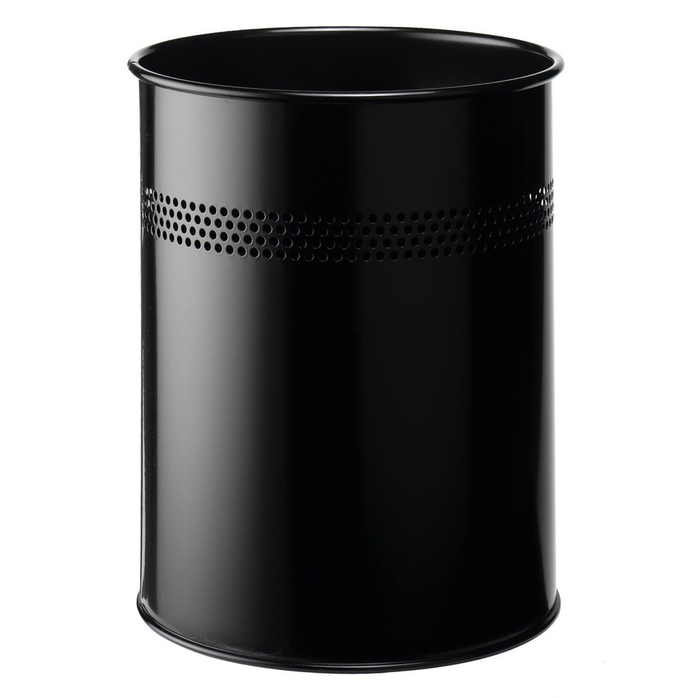 Produktabbildung: DURABLE Papierkorb Metall rund 15/P 30 mm 5er SET, schwarz