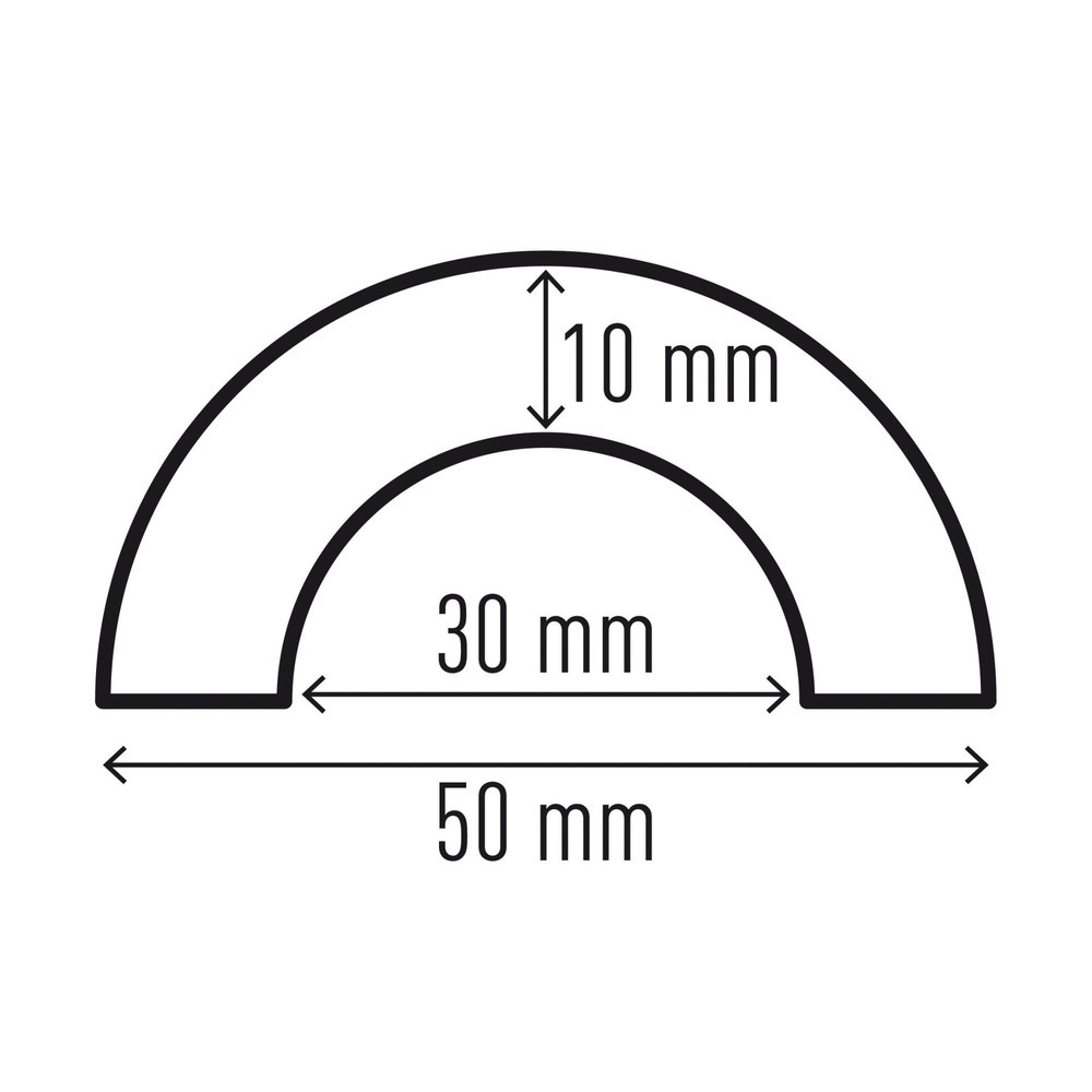 Produktabbildung Nr. 2: DURABLE Prallschutz für Rohre P30, halbkreisförmig, selbstklebend, 30 mm Ø, Länge 1 m