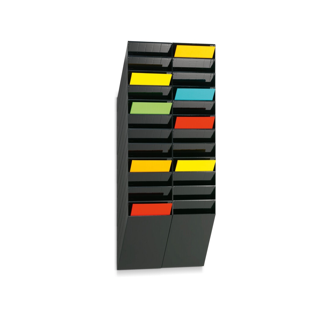 DURABLE Prospekthalter Flexiboxx, 12x DIN A4, Hochformat, schwarz Produktabbildung: DURABLE Prospekthalter Flexiboxx, 12x DIN A4, Hochformat, schwarz