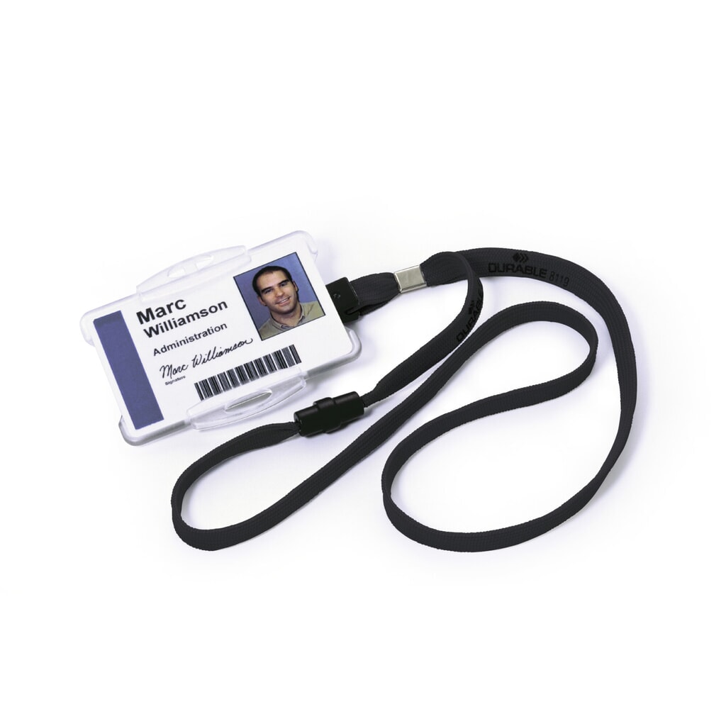 Produktabbildung: DURABLE TEXTILBAND 10 MIT SICHERHEITSVERSCHLUSS 60 Stück, dunkelblau