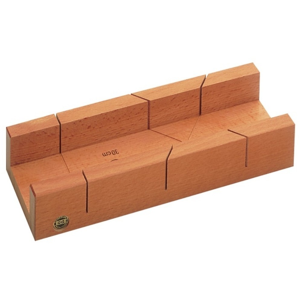 Produktabbildung: ECE Gehrungsschneidlade, Rotbuchenholz lackiert, L300xB62xH37mm