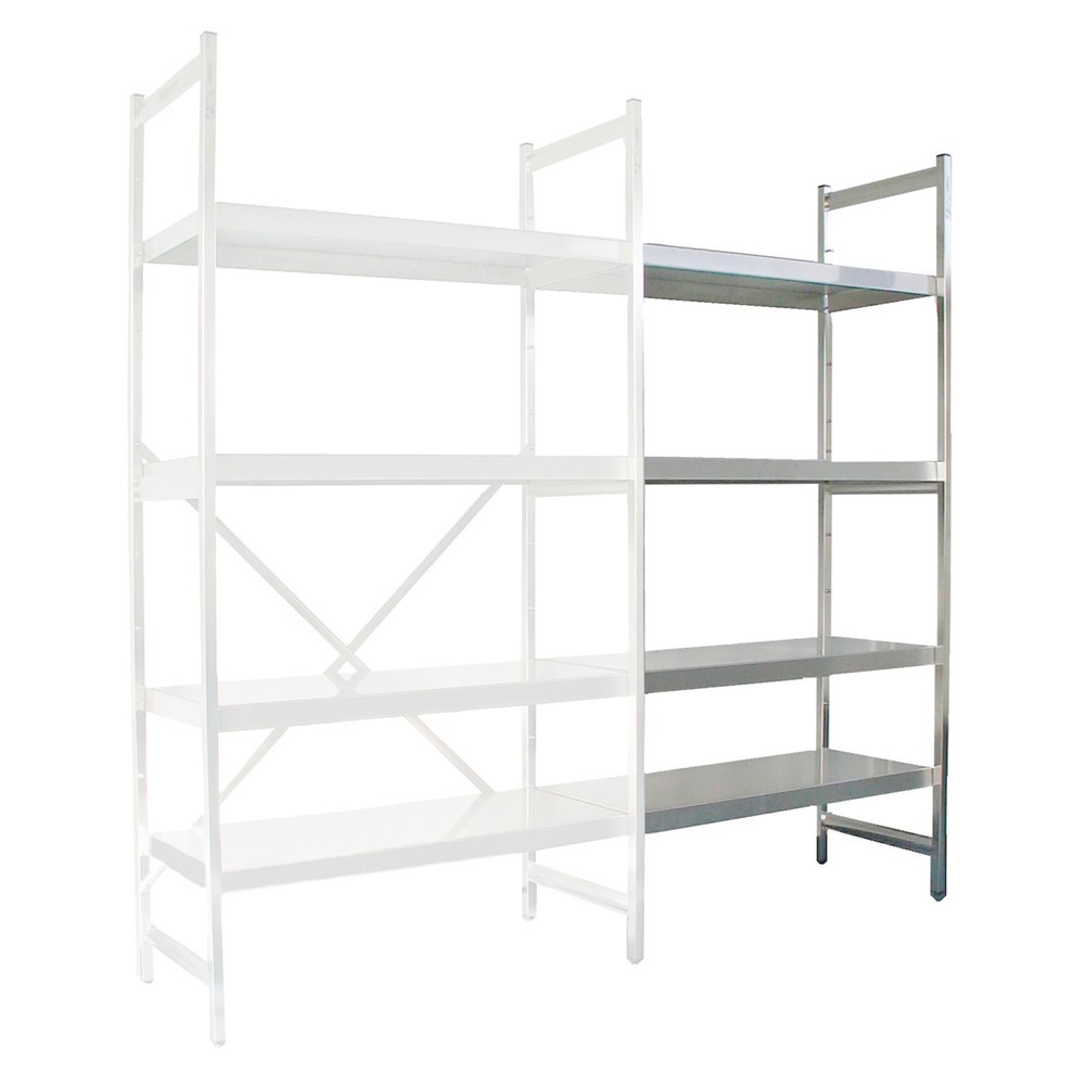 Produktabbildung: Edelstahl-Regal mit geschlossenen Fachböden, AF, FL 600 kg, HxBxT 1.800 x 775 x 300 mm