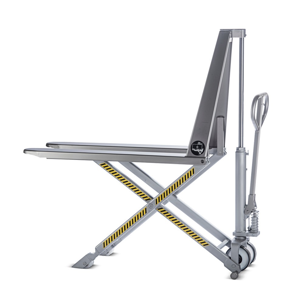 Edelstahl-Scheren-Hubwagen INOX mit Schnellhub