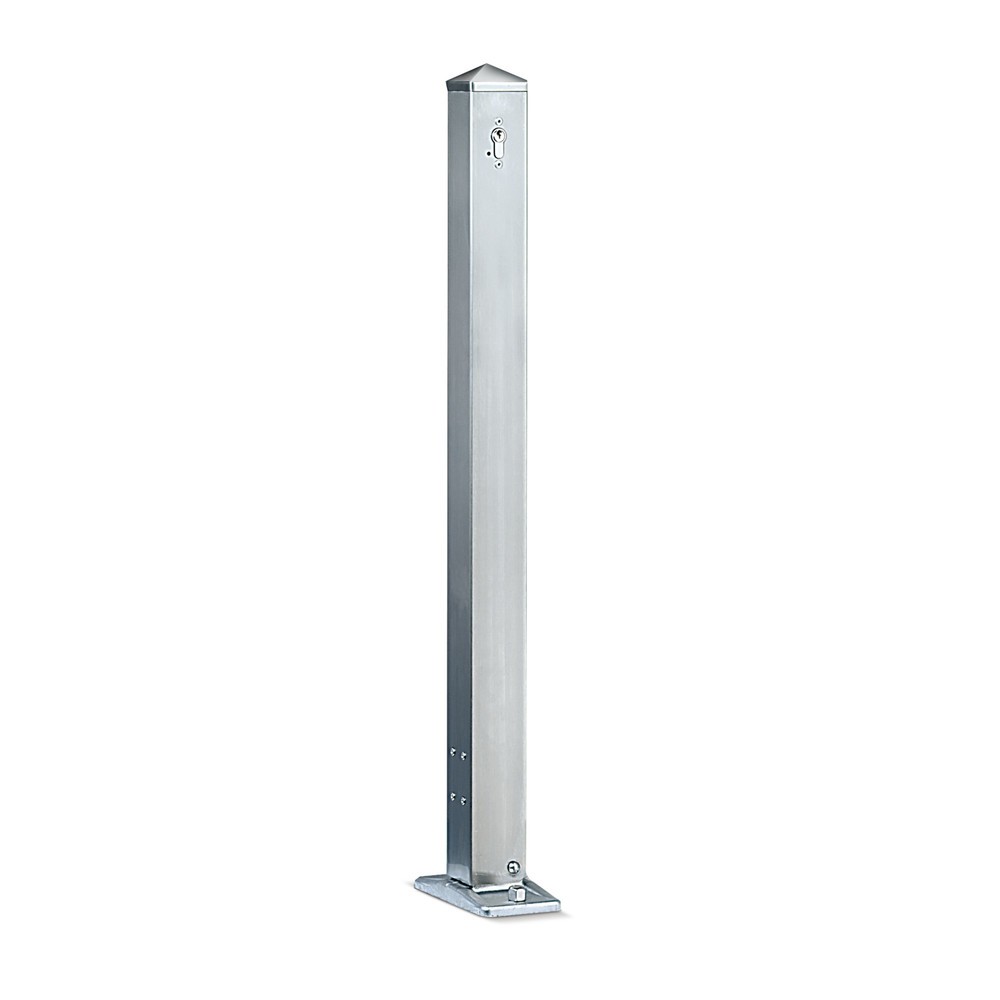 Produktabbildung Nr. 1: Edelstahl-Sperrpfosten, Vierkant 70x70 mm mit Spitzkopf, zum Aufdübeln