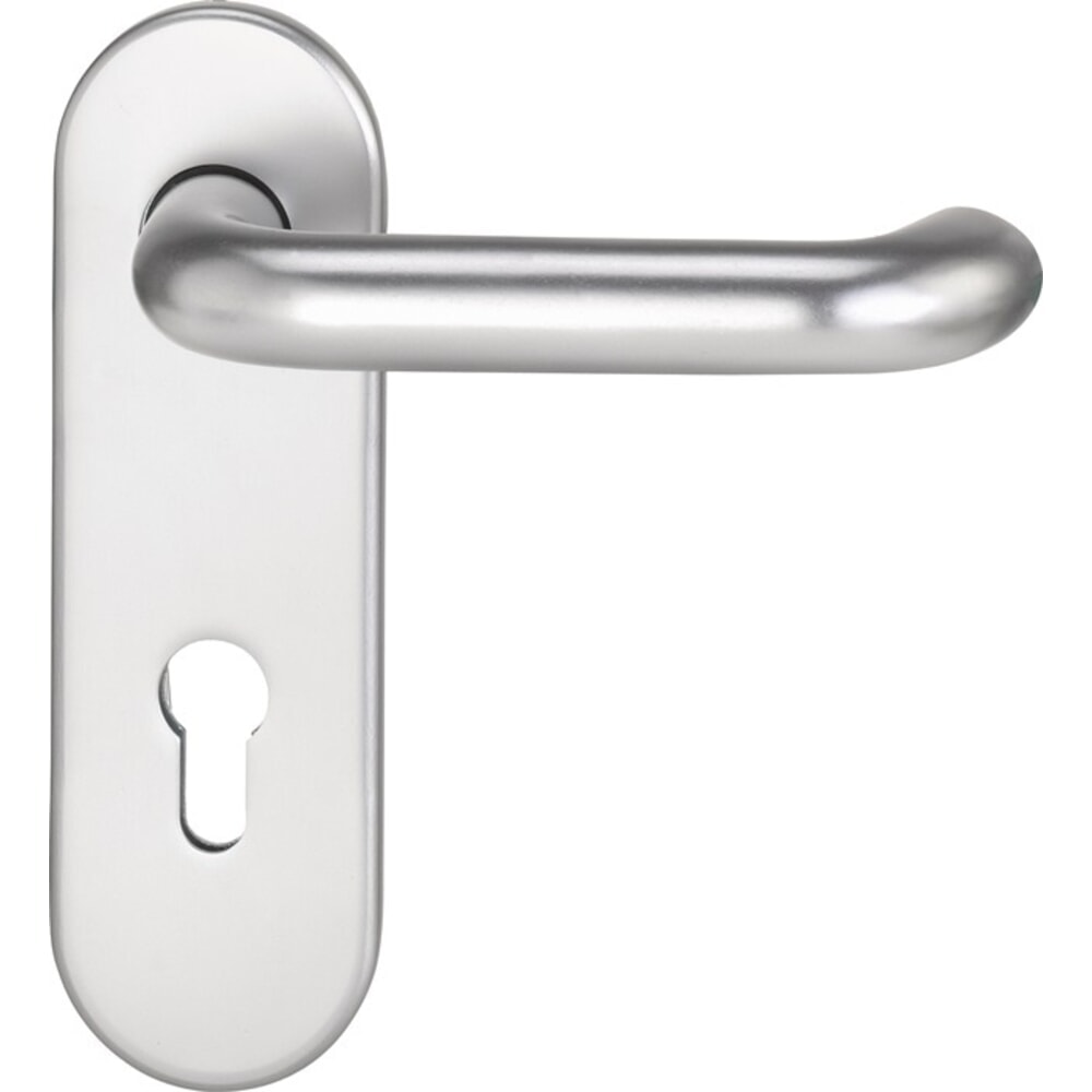 Produktabbildung: EDI Feuerschutzgarnitur Targa/K FS 103/103, für Türstärke 38-58 mm PZ abgerundet, Edelstahl F00 D/D, DIN links / rechts