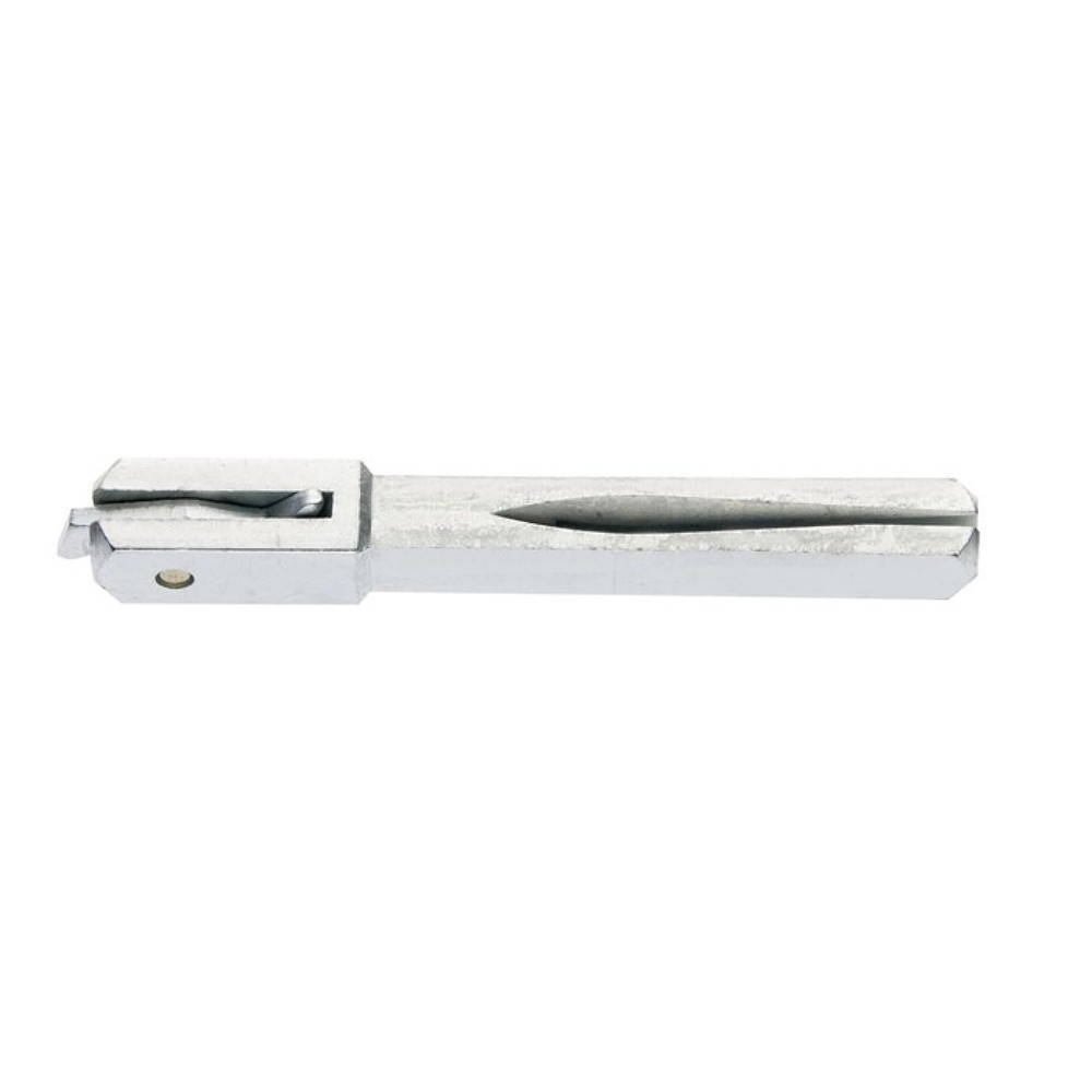 Produktabbildung: EDI Haken-Wechselstift Typ U, Stahl verzinkt, Vierkant 10/8 x 100 mm, abgesetzt
