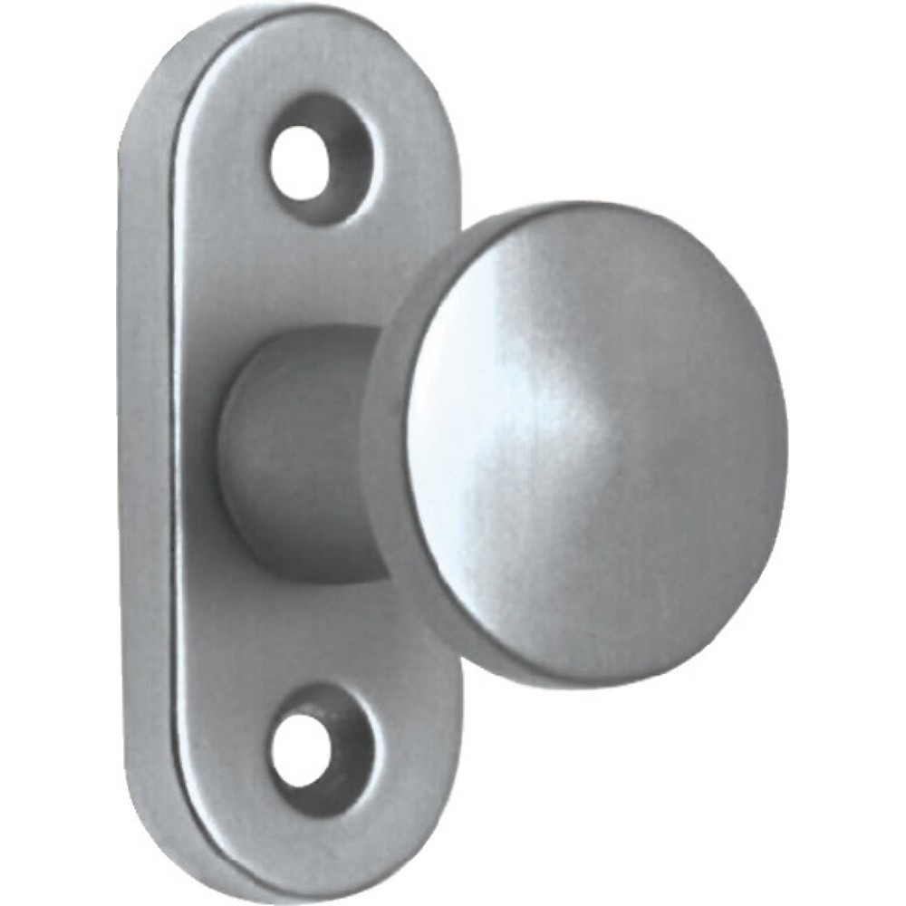 Produktabbildung: EDI Hebetürknopf, 35 mm, Aluminium F2 / neusilberfarbig