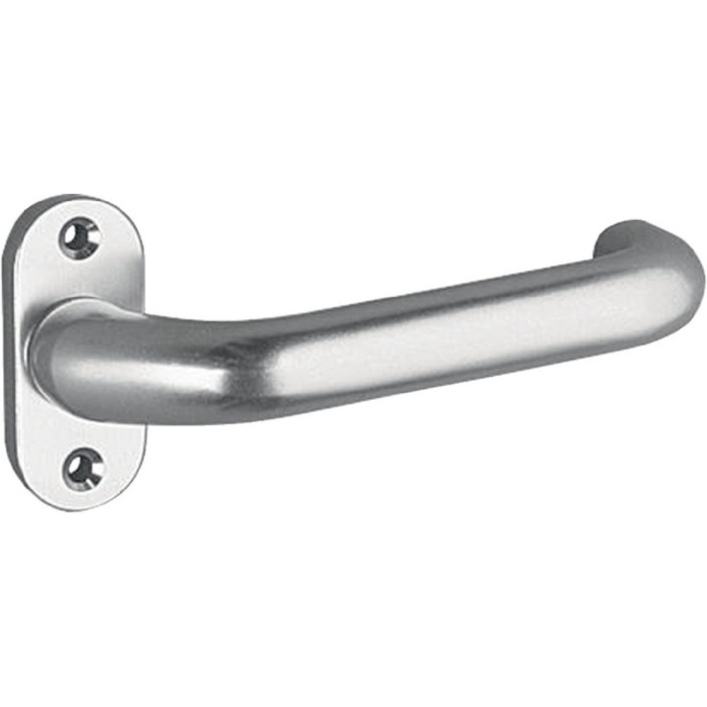 Produktabbildung: EDI Profiltürdrückerlochteil 1308/0800, oval 8 mm, Aluminium F1, gekröpft