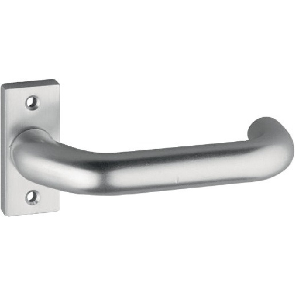 Produktabbildung: EDI Profiltürdrückerlochteil 2308/0800, käntig 8 mm, Aluminium F1, gekröpft