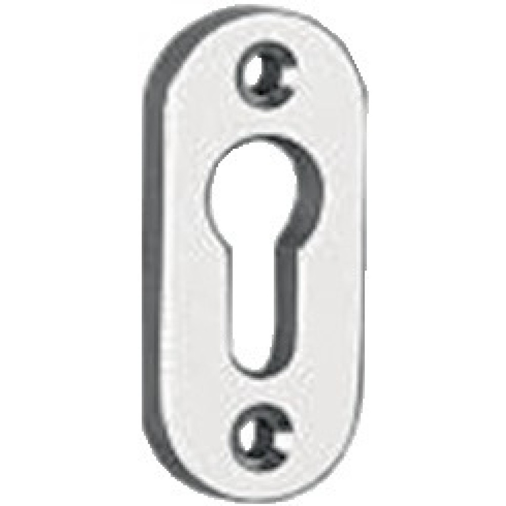Produktabbildung: EDI Schlüsselrosette 3393/0000, Schildstärke 8 mm PZ, Aluminium F1, oval