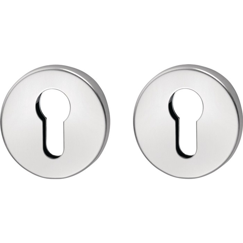 Produktabbildung: EDI Schlüsselrosetten-Paar 056, Schildstärke 8 mm PZ, Edelstahl F00, rund