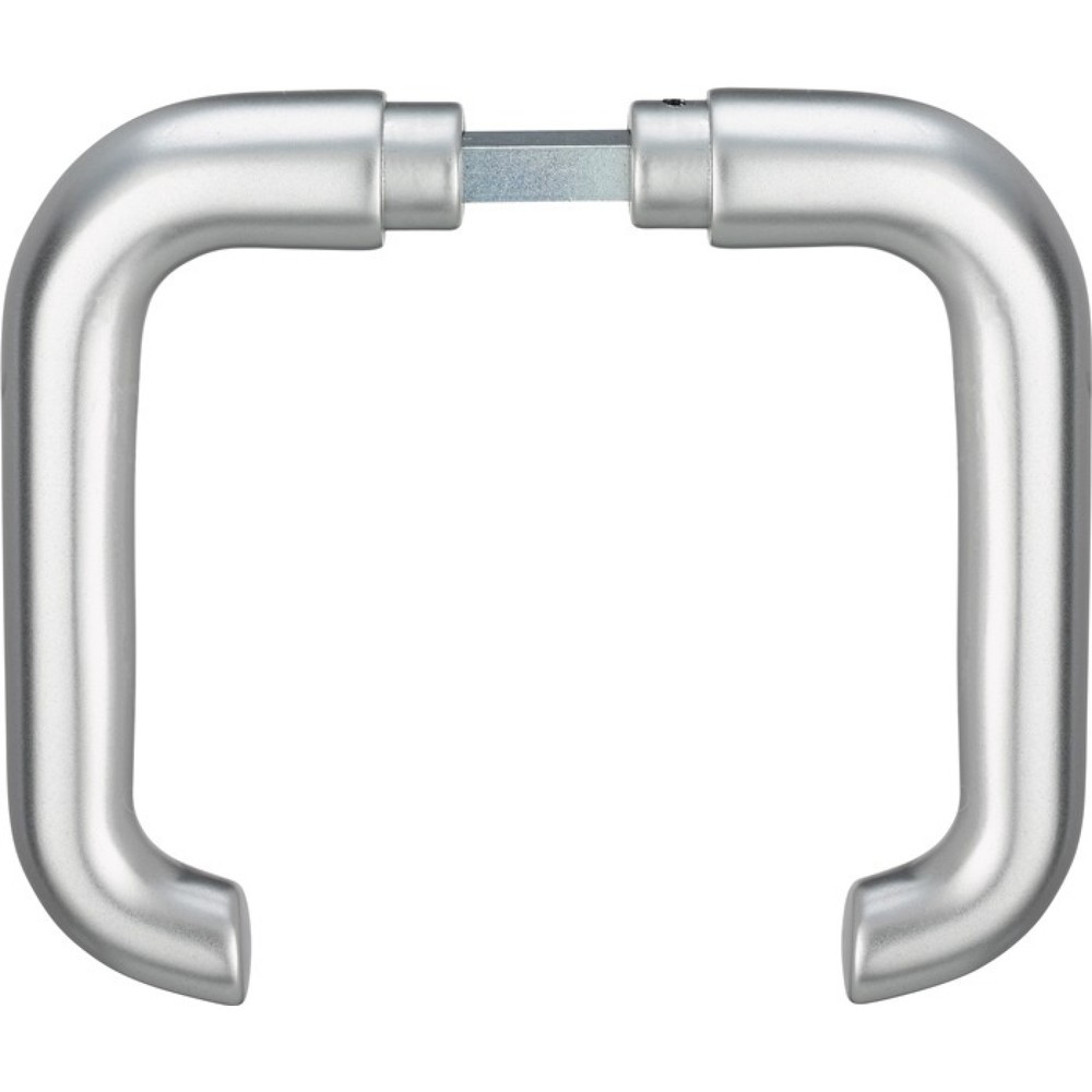 Produktabbildung: EDI Türdrückerpaar 104Z, ohne Rosetten, Aluminium 0105, Vierkantstift 8 mm