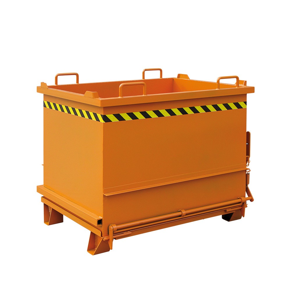Produktabbildung: Eichinger® Baustoff-Container mit Klappboden, 1500 kg, 750 Liter, reinorange