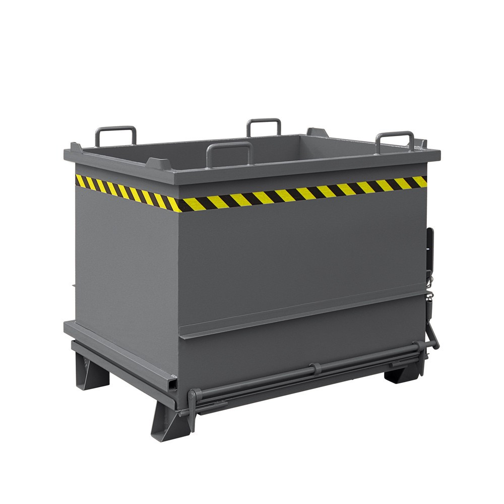 Produktabbildung: Eichinger® Baustoff-Container mit Klappboden, 1500 kg, 750 Liter, anthrazitgrau