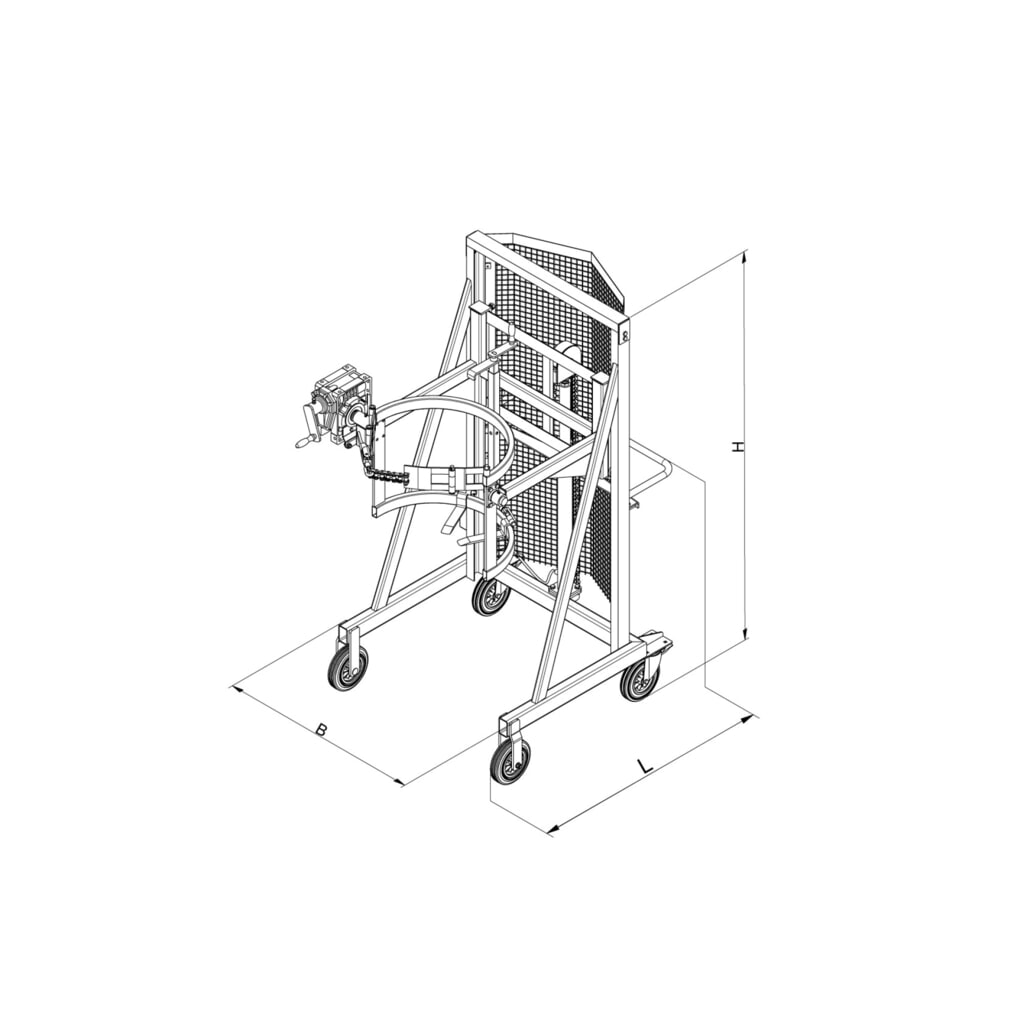 Eichinger® Fass-Car, mechanisch, Kurbel reinorange Produktabbildung Nr. 2: Eichinger® Fass-Car, mechanisch, Kurbel reinorange