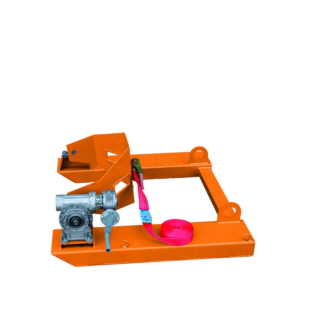 Produktabbildung: Eichinger® Fass- und Tonnenkipper, Kurbel, 1 x Fass reinorange