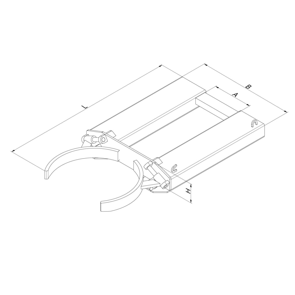 Produktabbildung Nr. 2: Eichinger® Fassgreifer für 200 l Fässer mit Verriegelungsautomatik, 1 x Fass, reinorange