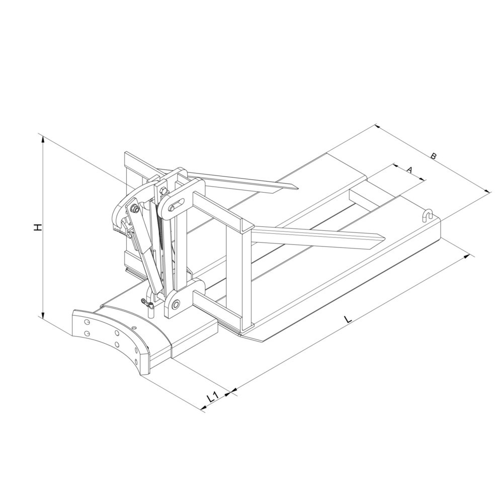 Produktabbildung Nr. 2: Eichinger® Fasslifter für Stahl- und Kunststoff-Fässer, 1 x Fass, enzianblau