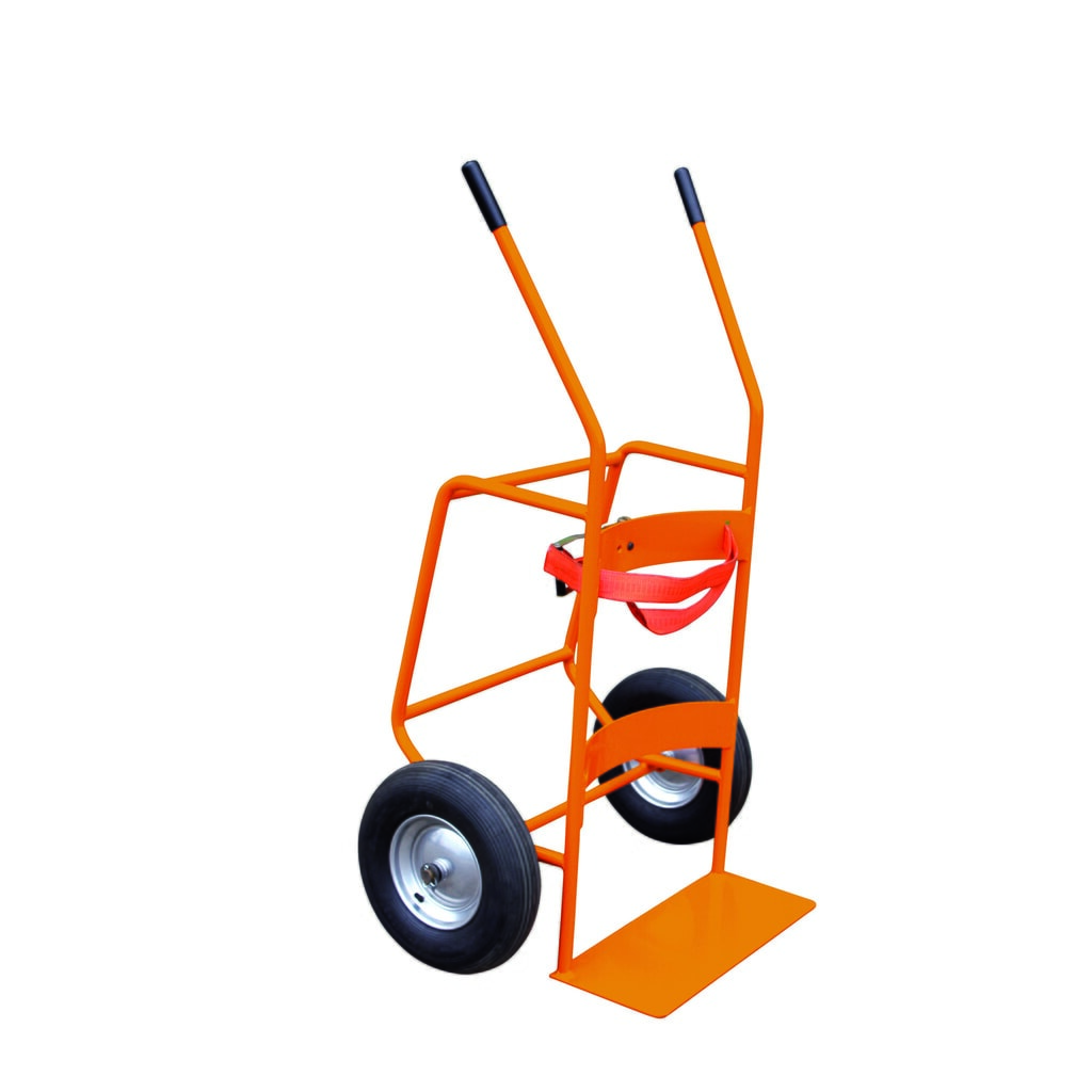 Produktabbildung: Eichinger® Fasswagen mit luftgefüllten Reifen, reinorange
